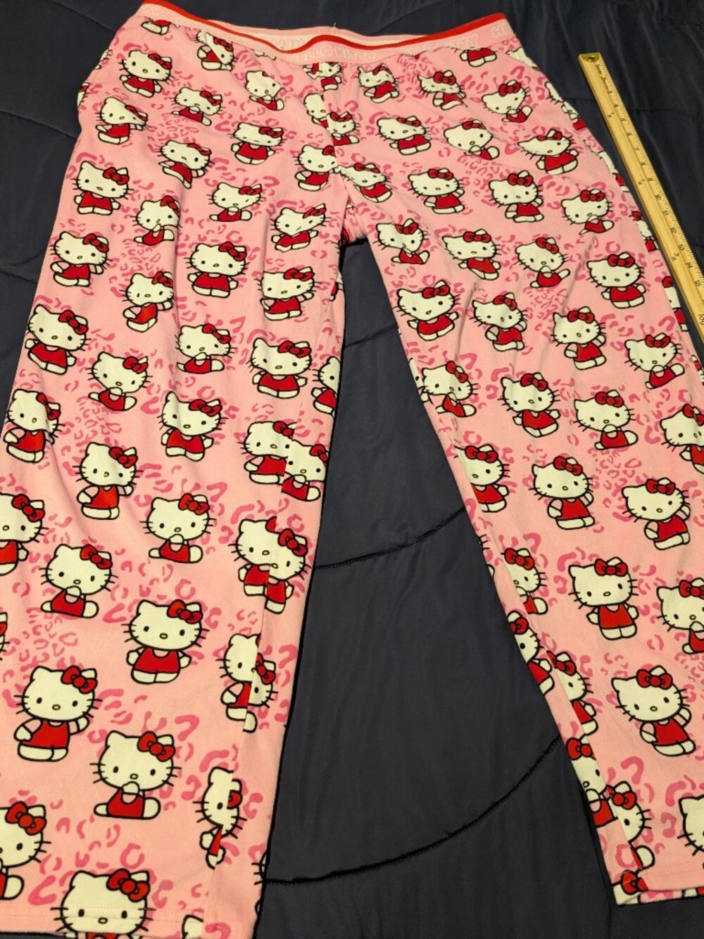 Hello Kitty Pink Leopard Print Pajama Pants Sanrio Lounge Bottoms XL